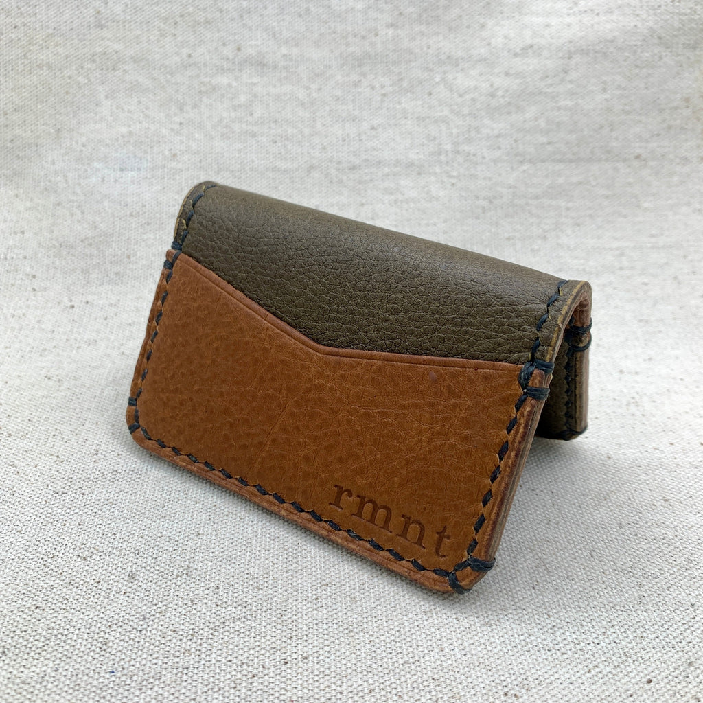 RMNT_Camo Green and camel five pocket bifold